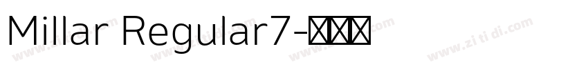 Millar Regular7字体转换